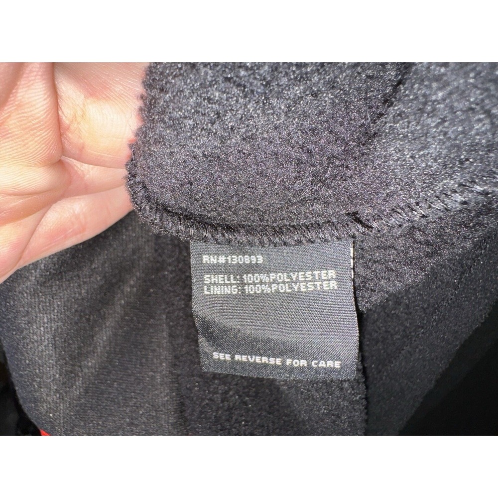 Men's‎ New Balance Full Zip Fleece Jacket Chest Pocket Black/Red Large #130893 - Picture 5 of 5
